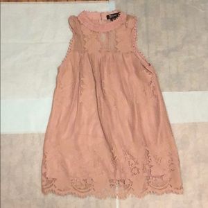 Mauve lace yolk top